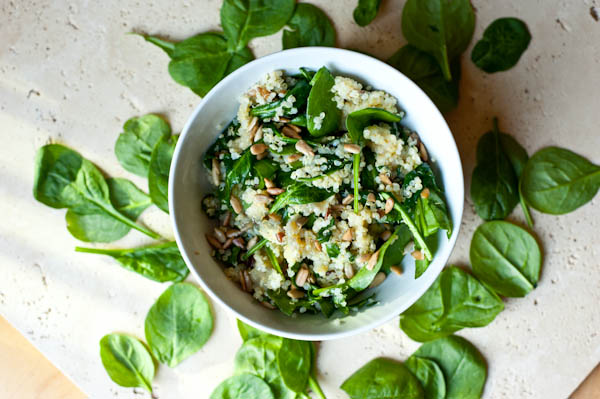 Quinoa Mac and Cheese with Spinach