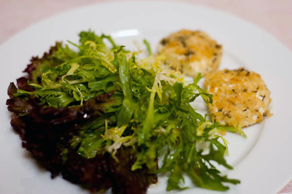 Baked Goat Cheese With Frisée Salad