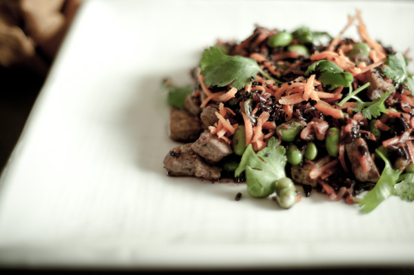 Wild Rice Salad Bowl with Miso Dressing